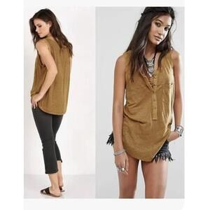 Free People tank in mustard color